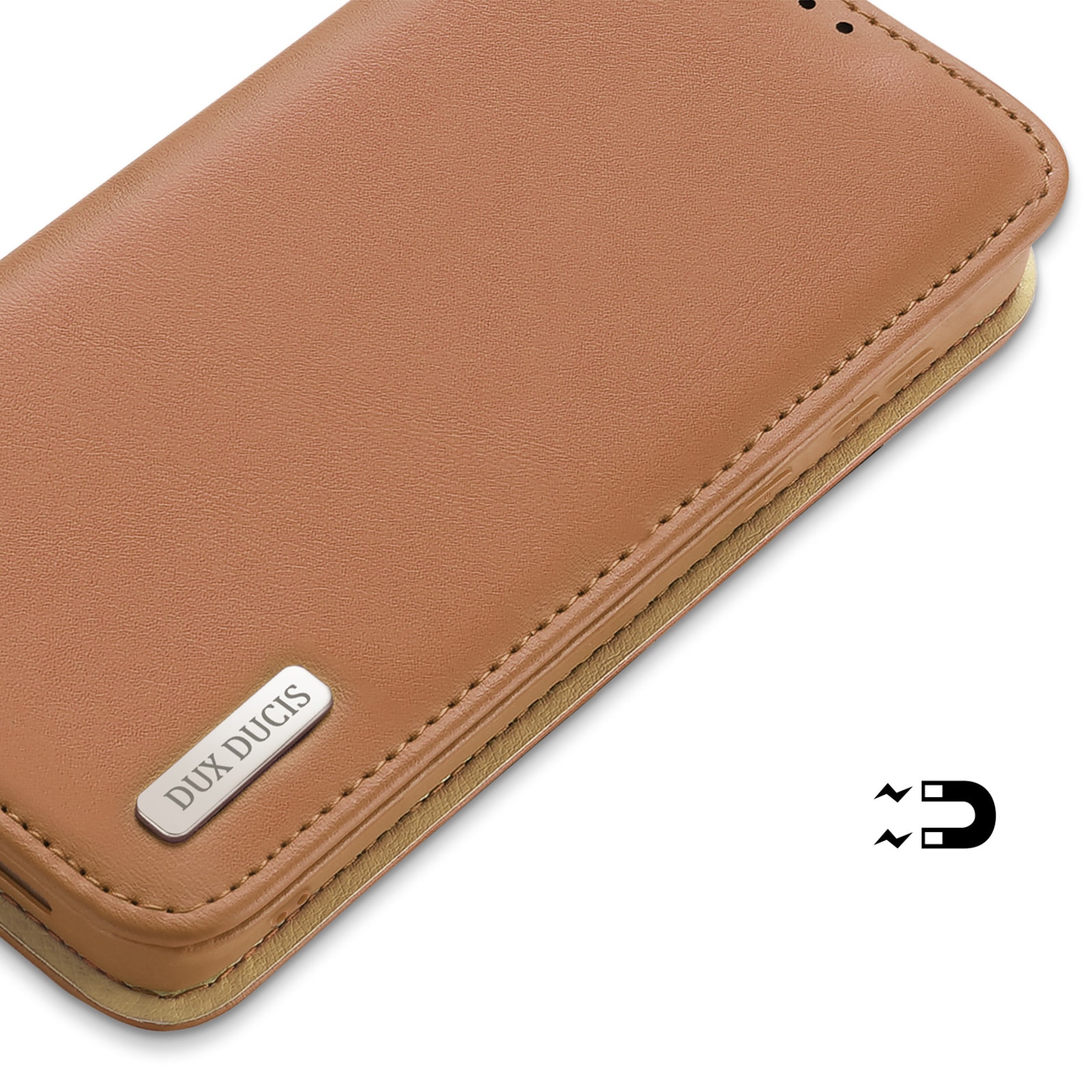 Dux Ducis Hivo etui Samsung Galaxy S23+ flip cover wallet stand RFID blocking brown
