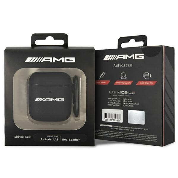 AMG AMA2SLWK AirPods cover sort/sort læder