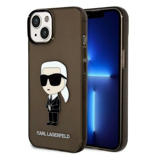 Karl Lagerfeld Ikonik Karl-etui til iPhone 14 Plus - sort