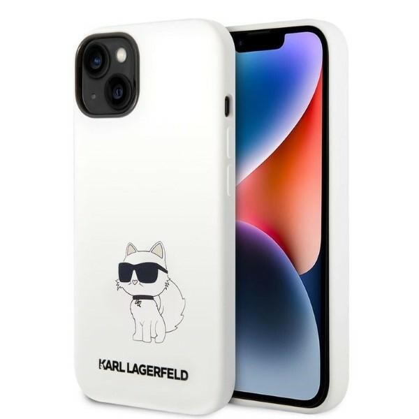 Karl Lagerfeld Choupette-etui i silikone til iPhone 14 Plus - hvid