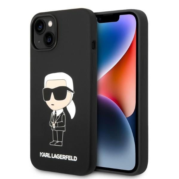 Karl Lagerfeld Ikonik-etui i silikone til iPhone 14 Plus - sort