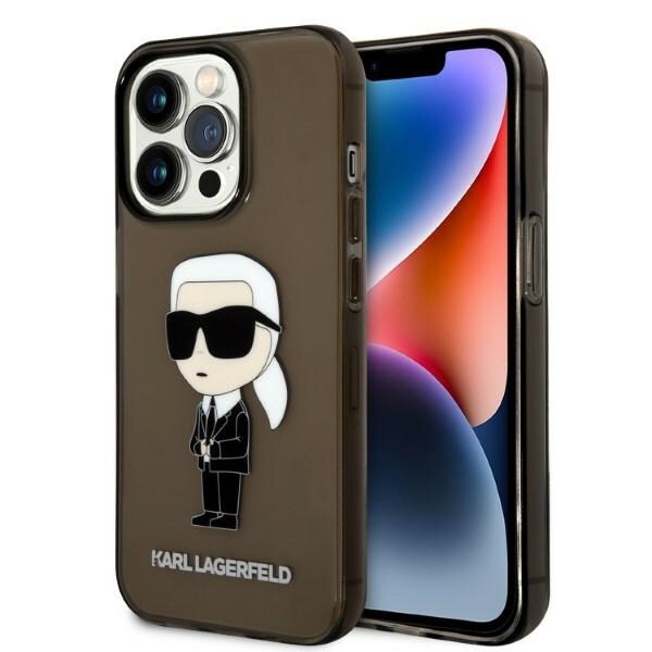 Karl Lagerfeld Ikonik Karl-taske til iPhone 14 Pro Max - sort