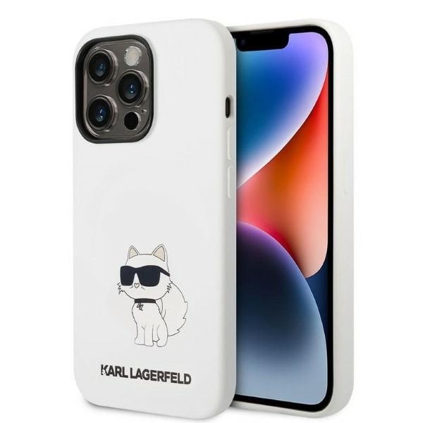 Karl Lagerfeld Choupette-etui i silikone til iPhone 14 Pro Max - hvid