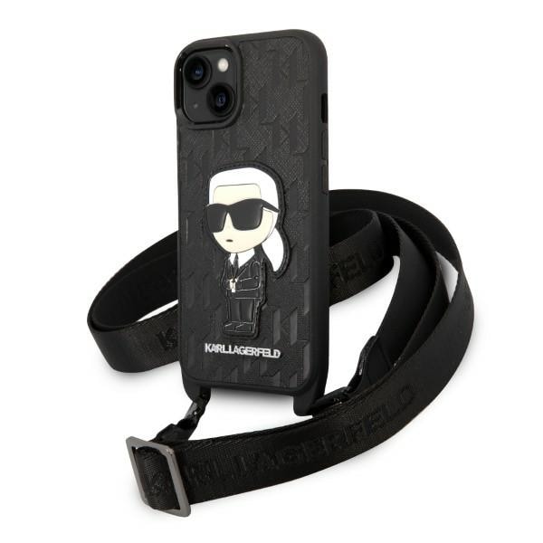 Karl Lagerfeld KLHCP14SSTKMK iPhone 14 6,1" sort/sort hardcase Monogram Ikonik Patch