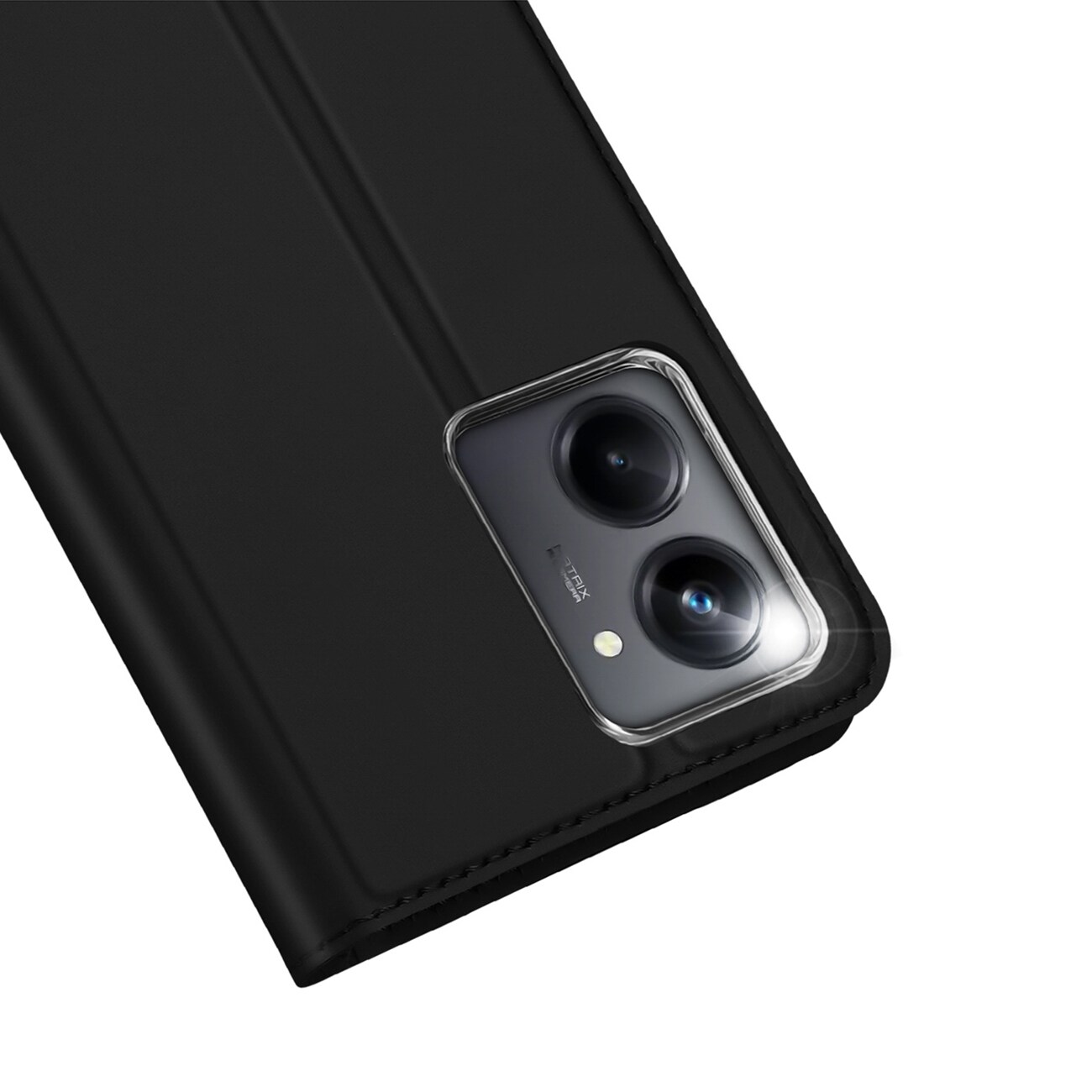 Dux Ducis Skin Pro-etui til Realme 10 Pro Flip Card Wallet Stand Sort