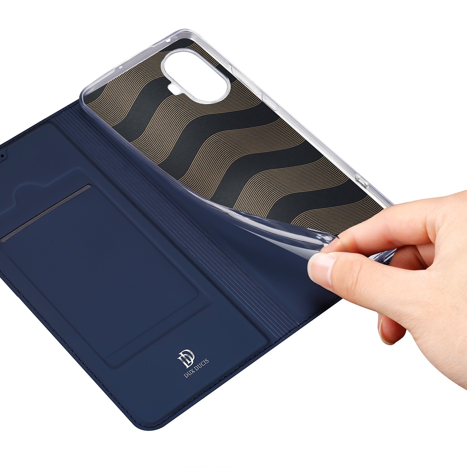 Dux Ducis Skin Pro-etui til Realme 10 Pro Flip Card Wallet Stand Blue