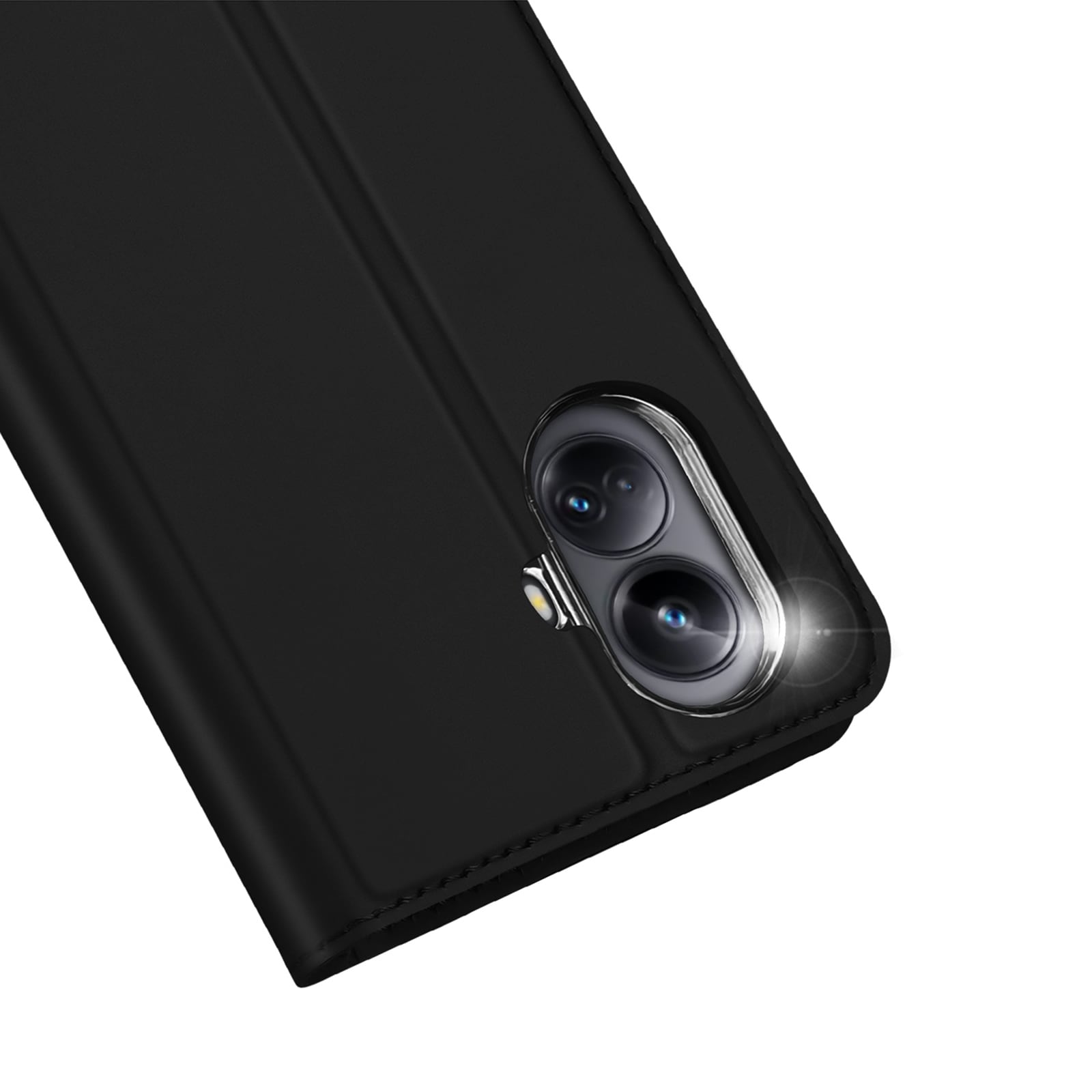 Dux Ducis Skin Pro-etui til Realme 10 Pro+ flip cover kort tegnebog stativ sort