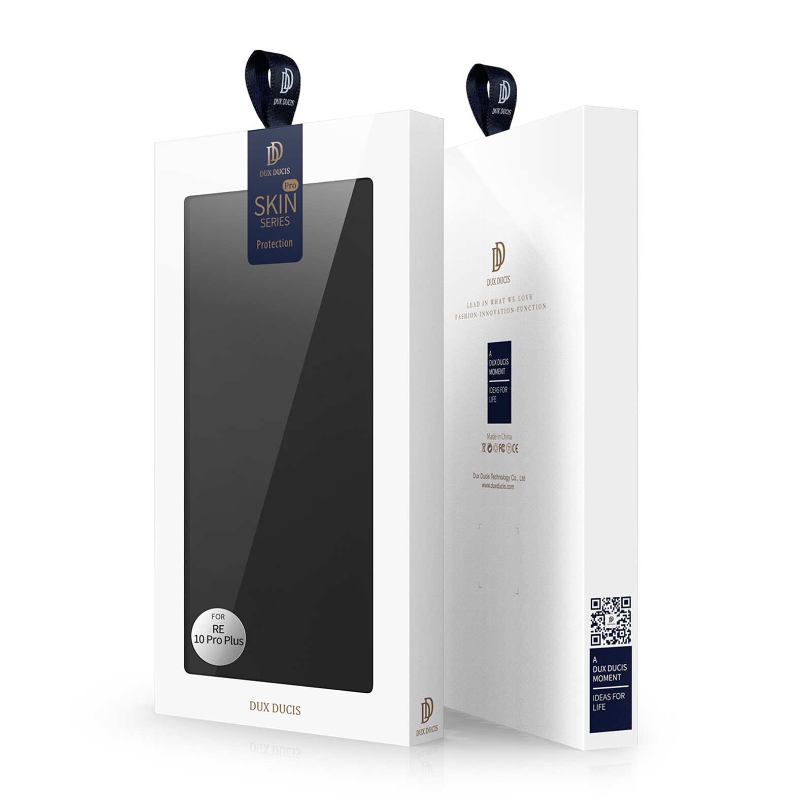 Dux Ducis Skin Pro-etui til Realme 10 Pro+ flip cover kort tegnebog stativ sort
