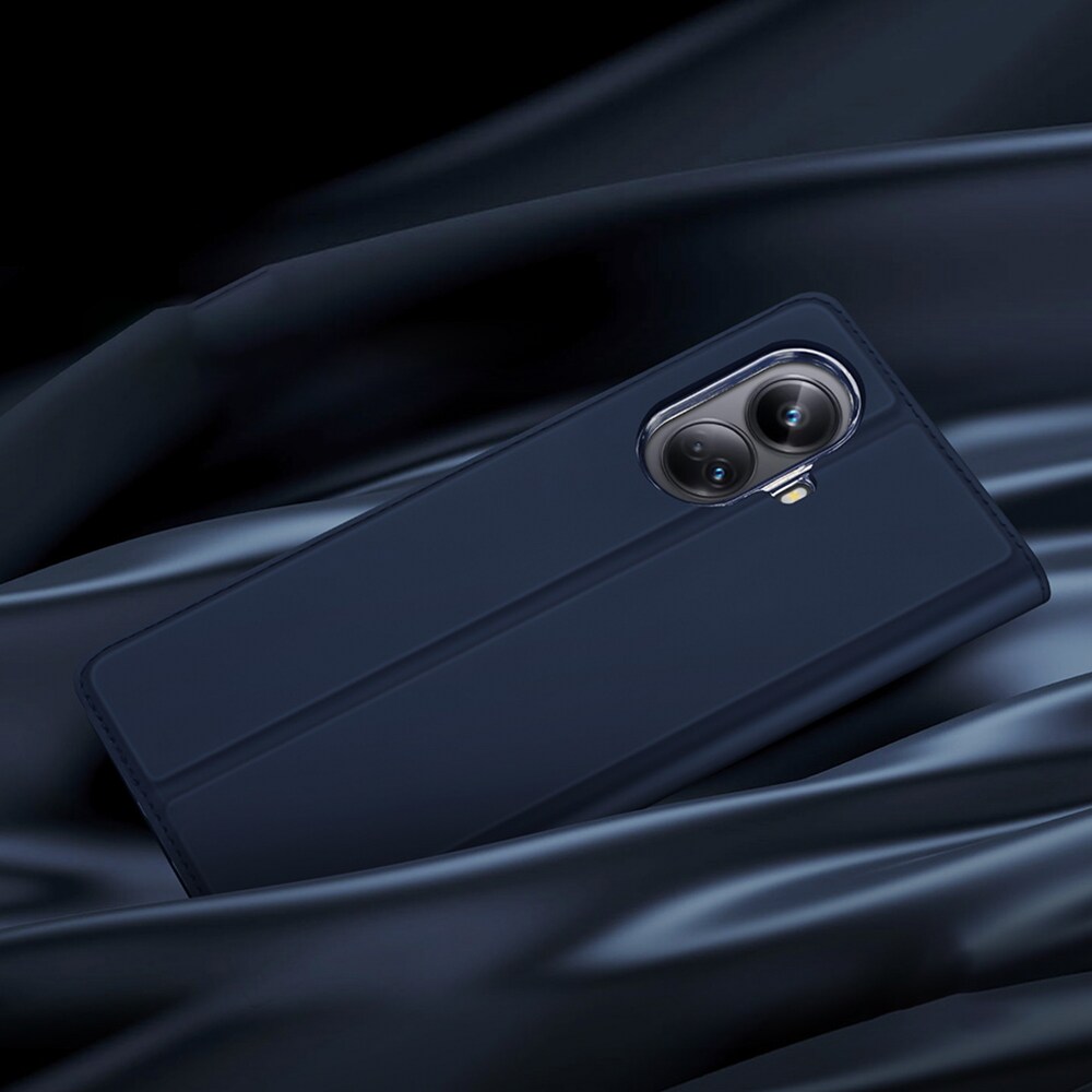 Dux Ducis Skin Pro-etui til Realme 10 Pro+ flip cover kort tegnebog stativ blå
