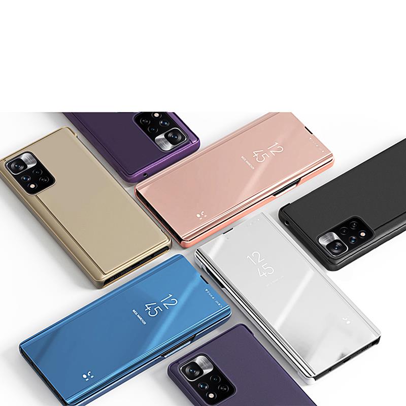 Clear View Case-etui til Realme 10 flip cover sort