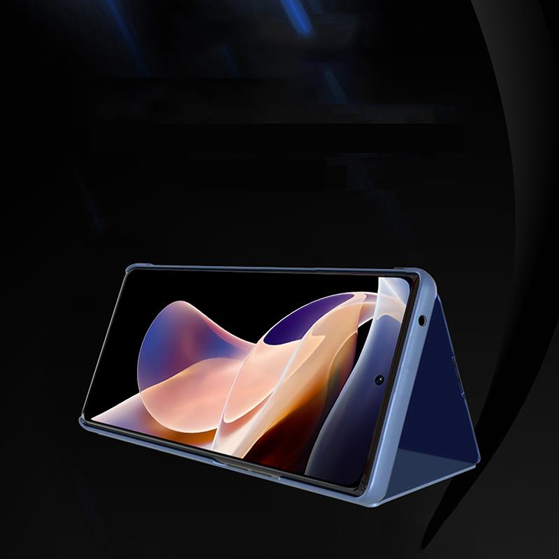 Clear View Case cover til Realme C33 flip cover sort