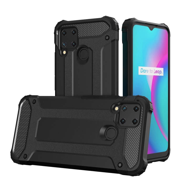 Hybrid Armor-kuffert til Realme 10 5G / Realme 9i 5G pansret hybridkuffert sort