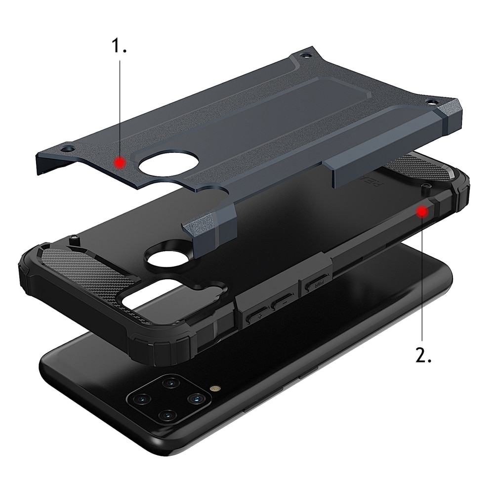 Hybrid Armor-kuffert til Realme 10 5G / Realme 9i 5G pansret hybridkuffert sort