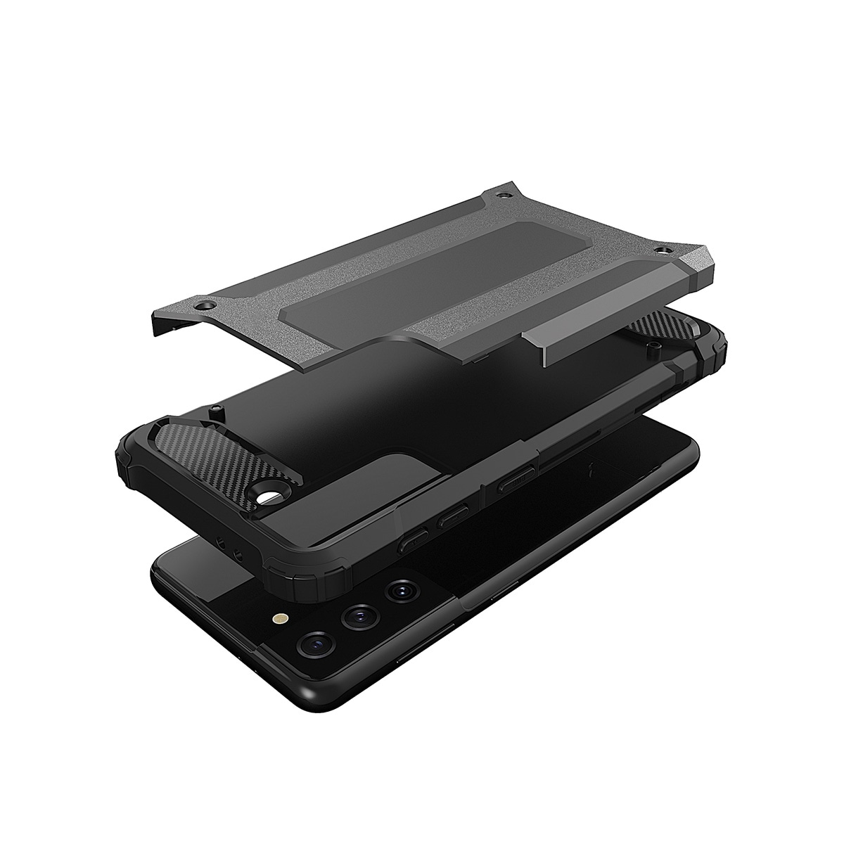 Hybrid Armor-etui til Samsung Galaxy S23+ pansret hybrid-etui sort