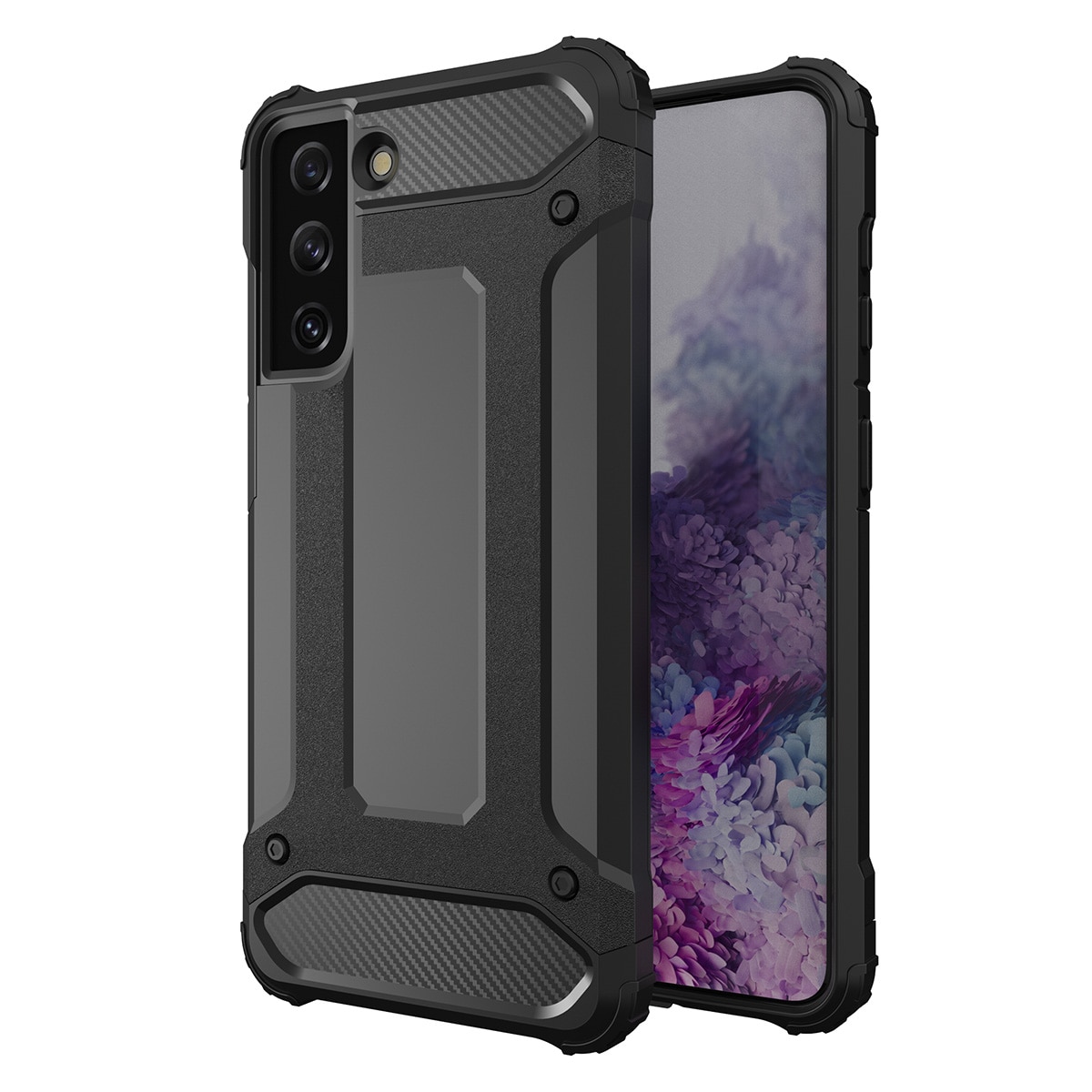 Hybrid Armor-etui til Samsung Galaxy S23+ pansret hybrid-etui sort