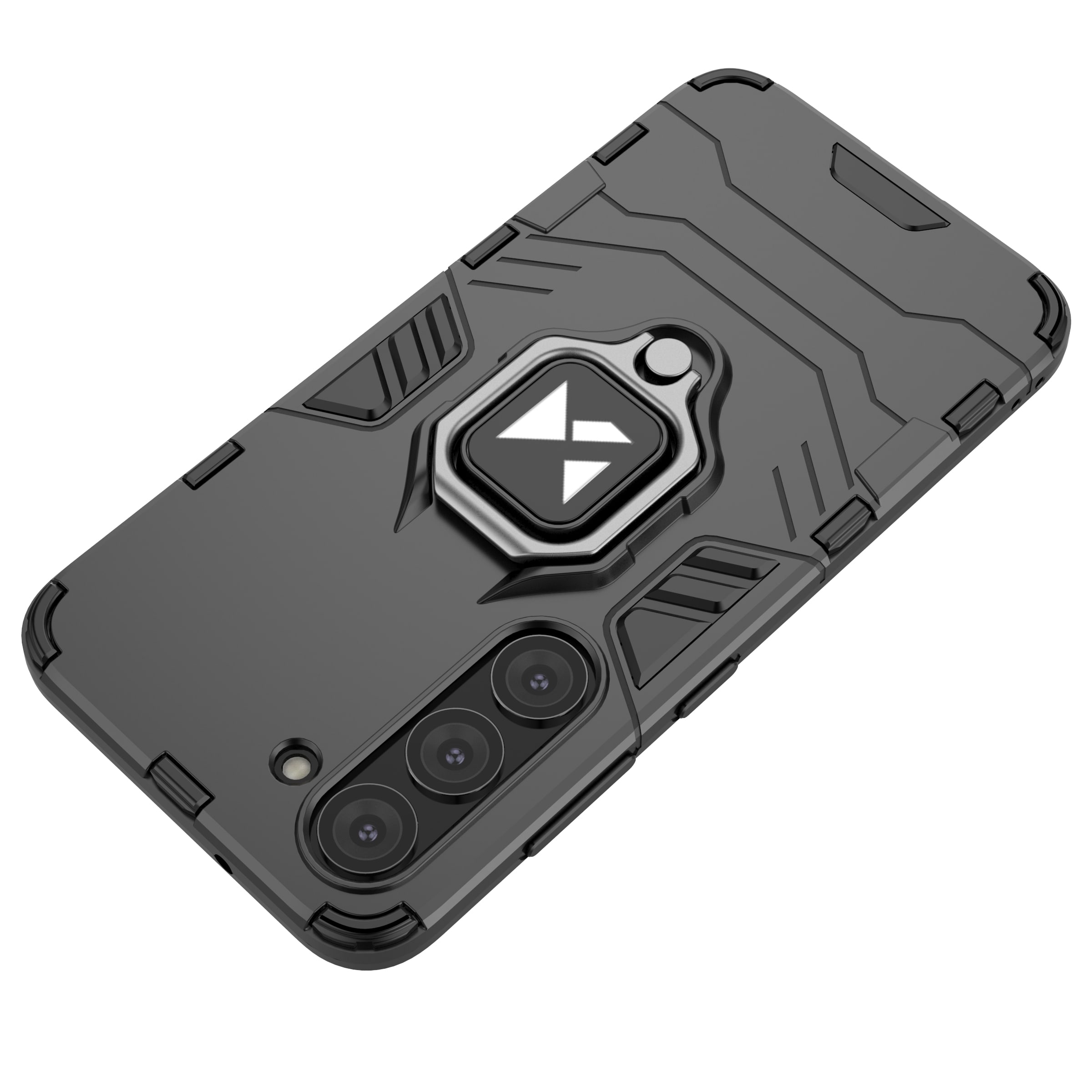 Wozinsky Ring Armor-etui til Samsung Galaxy S23+ pansret cover magnetisk holder ring sort