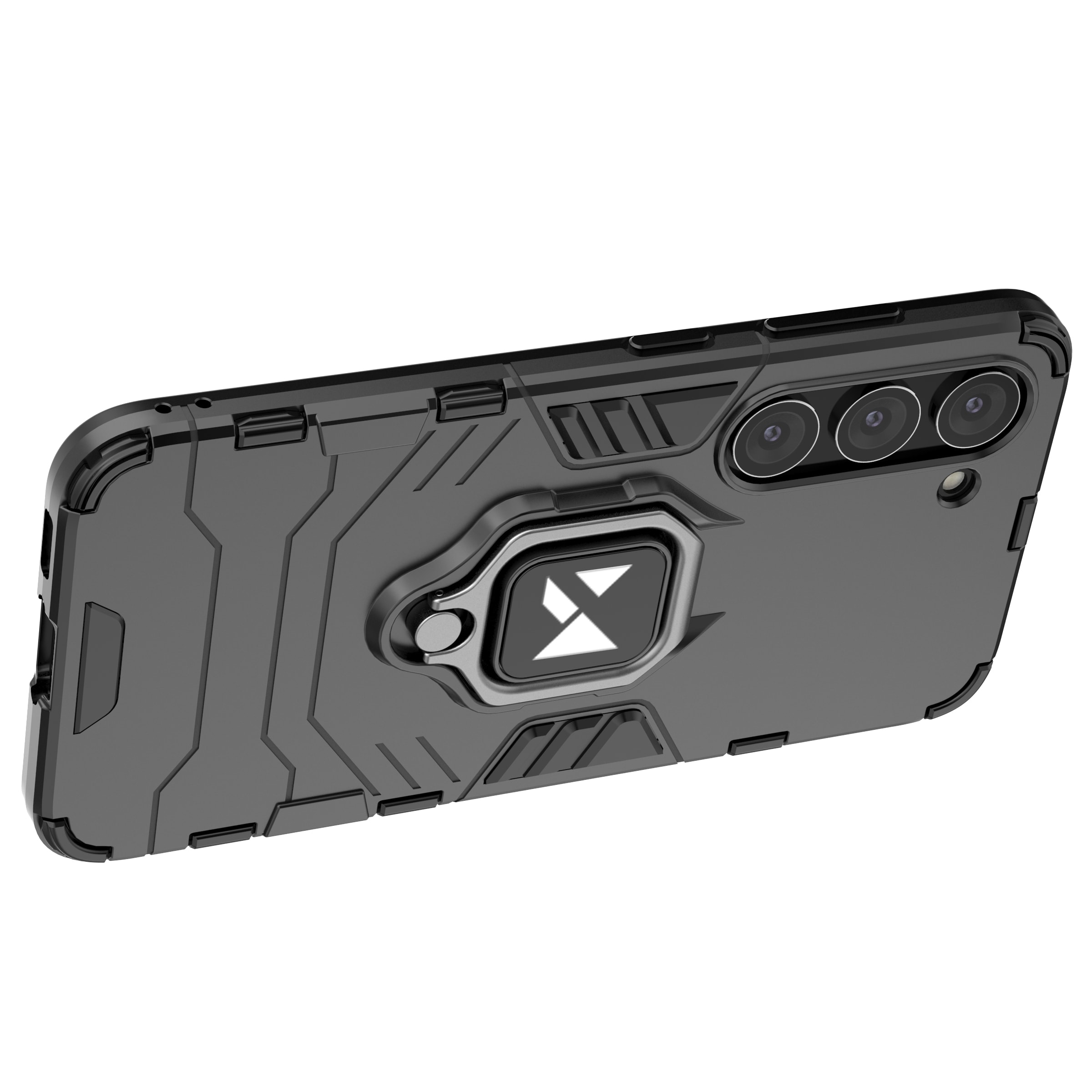 Wozinsky Ring Armor-etui til Samsung Galaxy S23+ pansret cover magnetisk holder ring sort