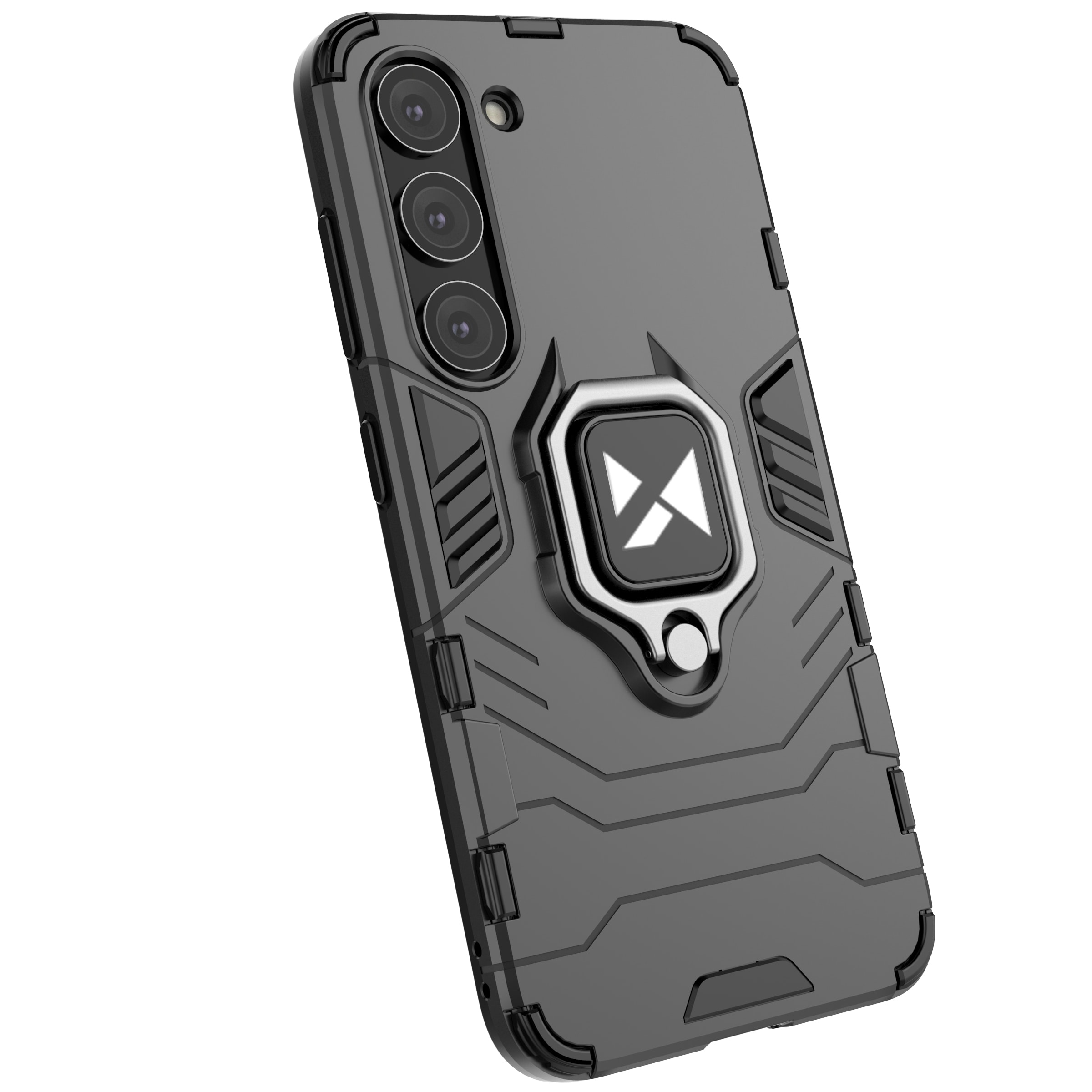 Wozinsky Ring Armor-etui til Samsung Galaxy S23 pansret cover magnetisk holder ring sort