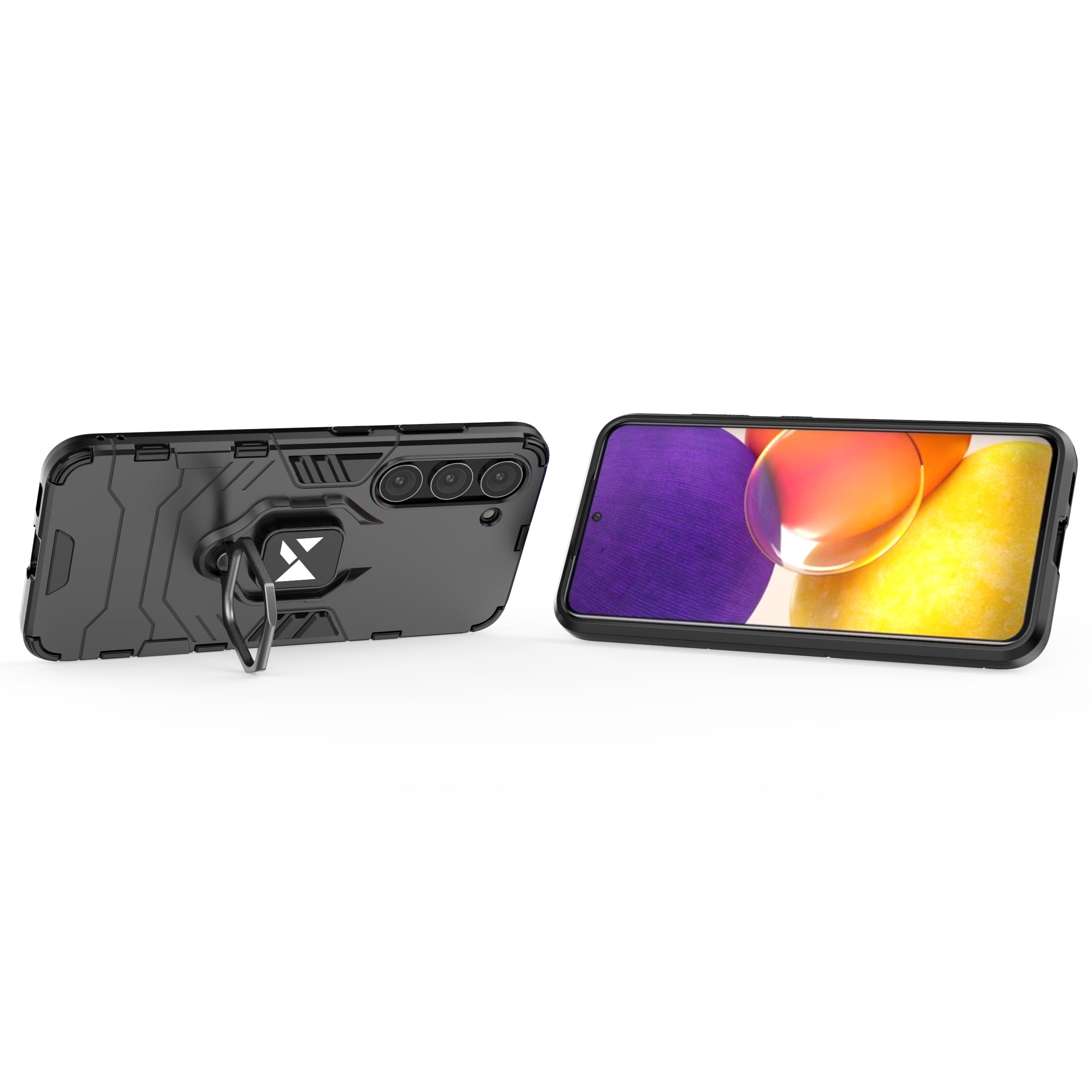 Wozinsky Ring Armor-etui til Samsung Galaxy S23 pansret cover magnetisk holder ring sort