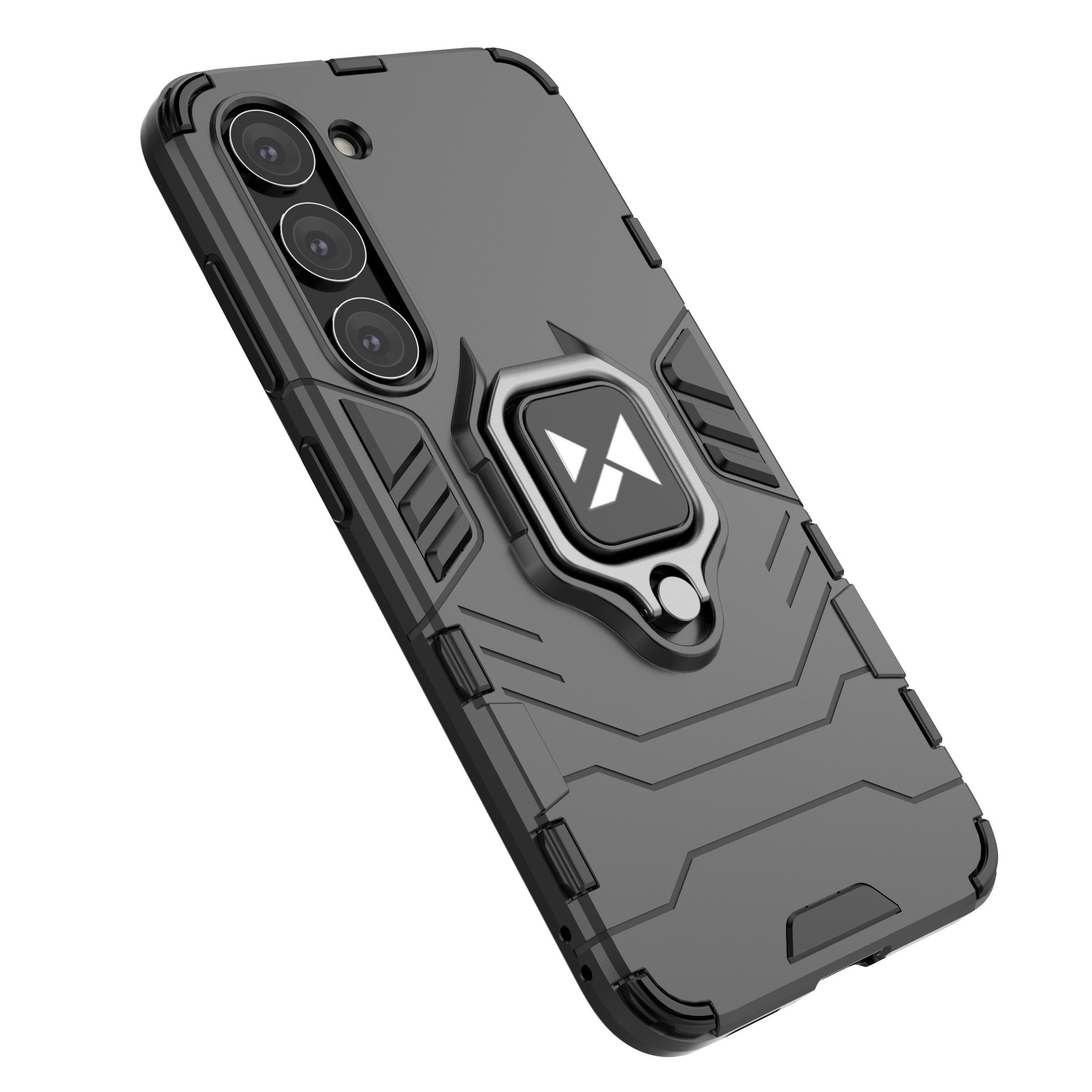 Wozinsky Ring Armor-etui til Samsung Galaxy S23 pansret cover magnetisk holder ring sort