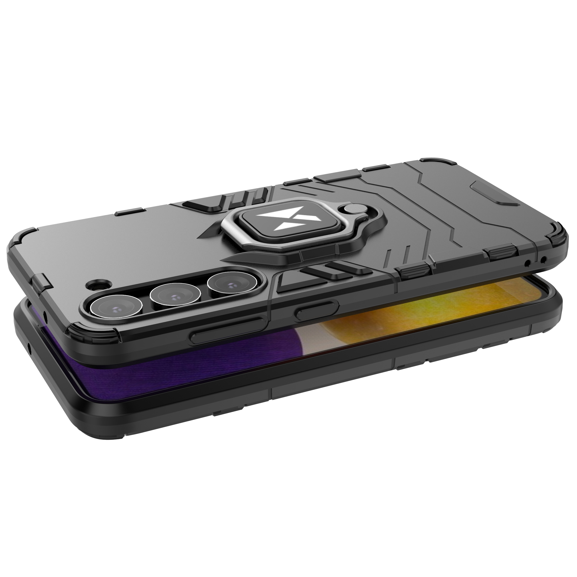 Wozinsky Ring Armor-etui til Samsung Galaxy S23 pansret cover magnetisk holder ring sort