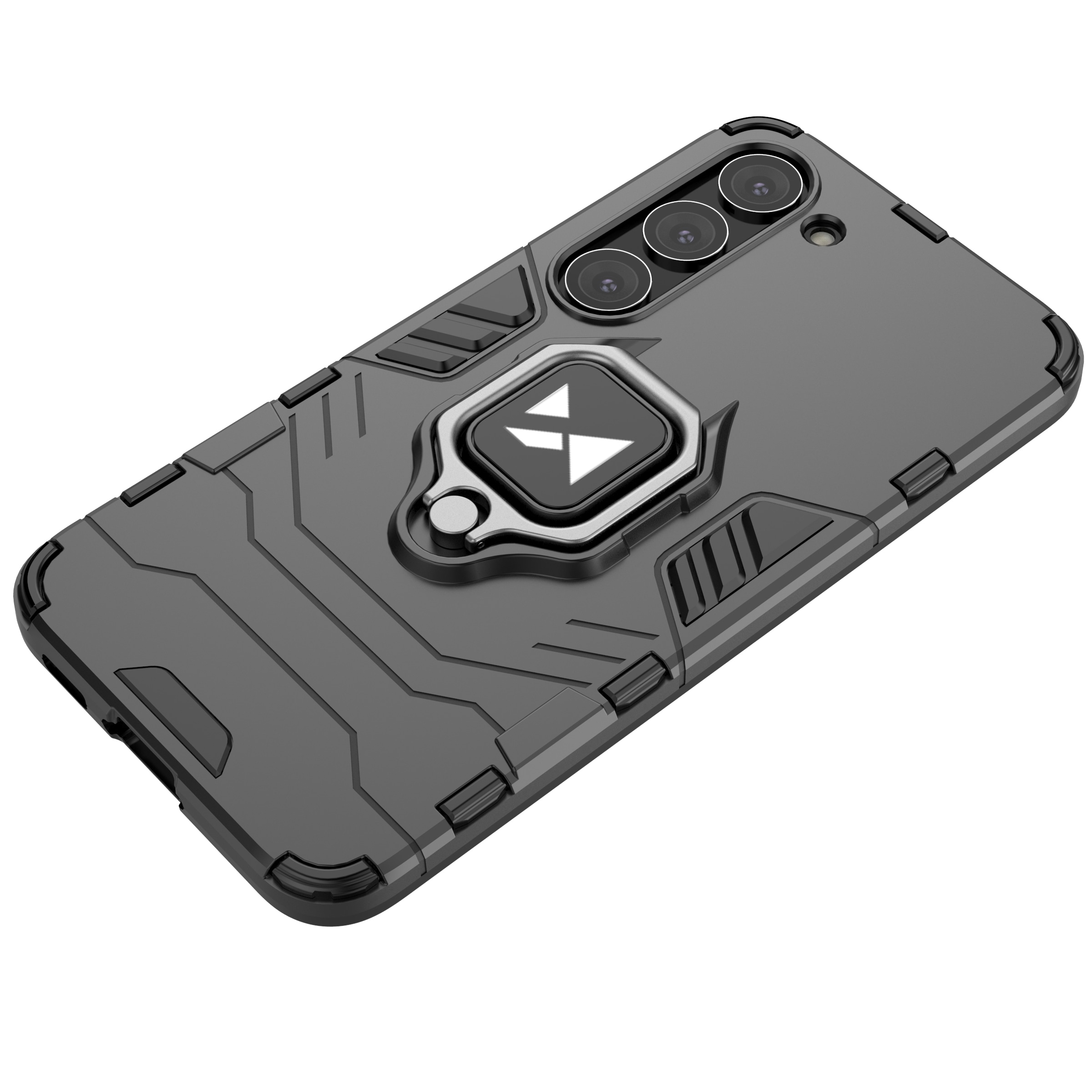 Wozinsky Ring Armor-etui til Samsung Galaxy S23 pansret cover magnetisk holder ring sort