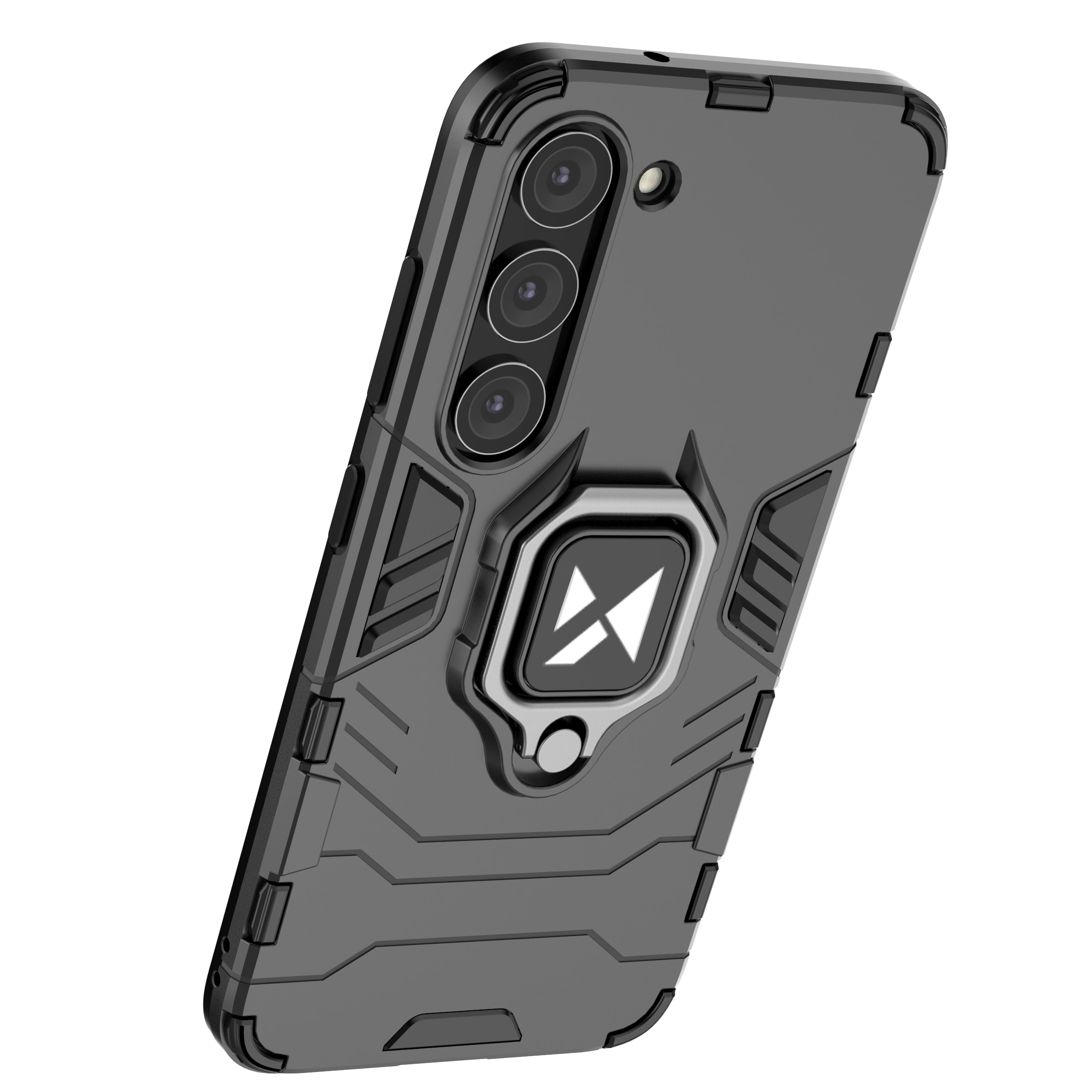 Wozinsky Ring Armor-etui til Samsung Galaxy S23 pansret cover magnetisk holder ring sort
