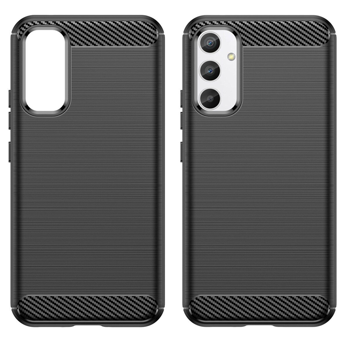 Carbon Case etui til Realme 10 Pro fleksibelt silikone carbon cover sort