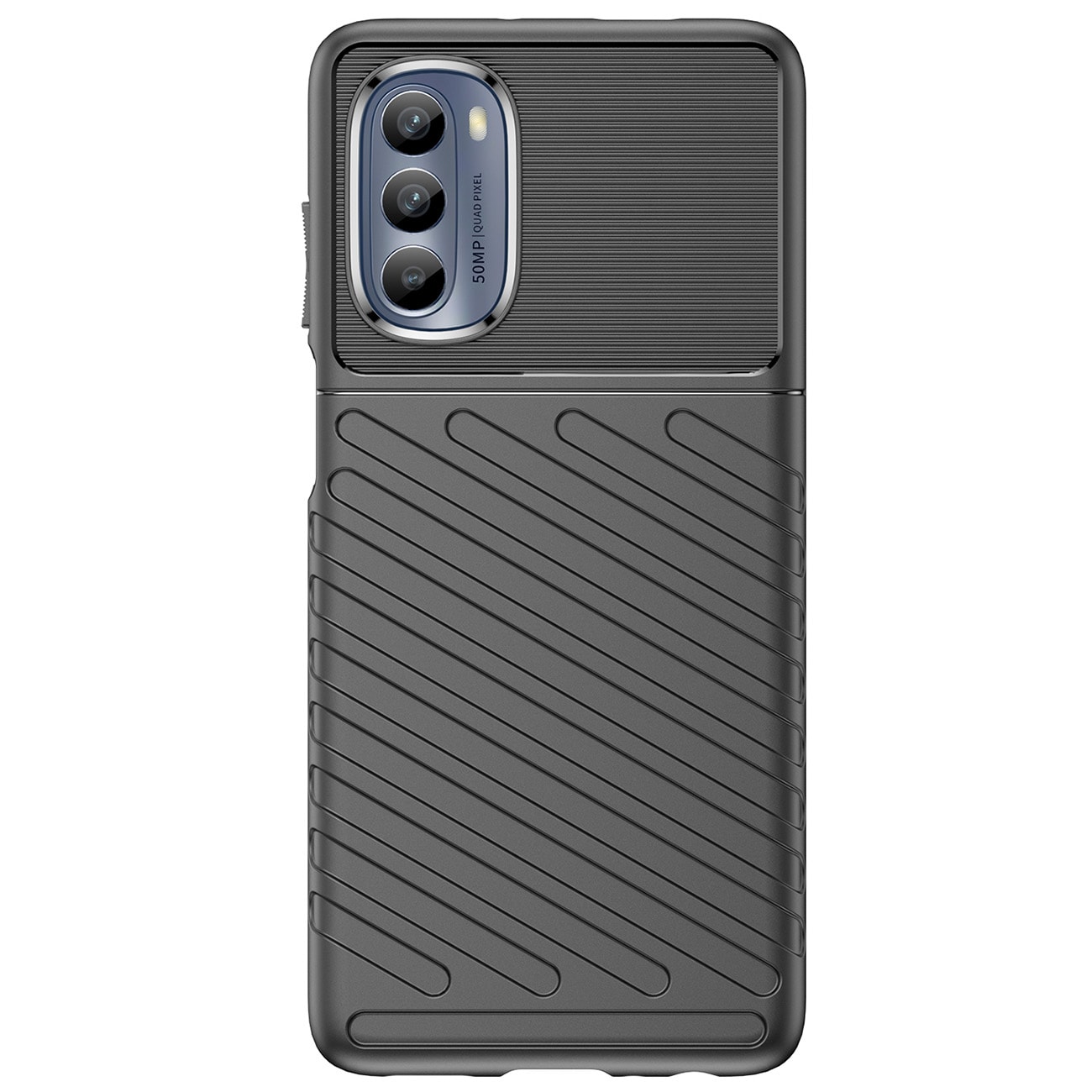 Thunder Case til Motorola Moto G62 5G silikone panseretui sort