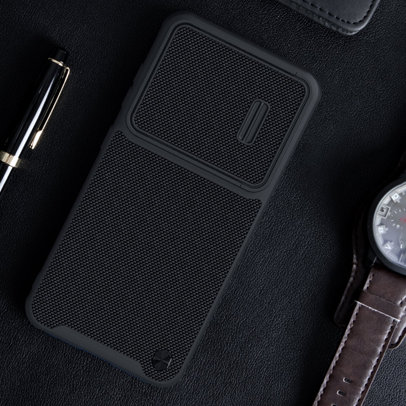 Nillkin Textured S Case til Samsung Galaxy S23+ pansret cover med kameradæksel sort