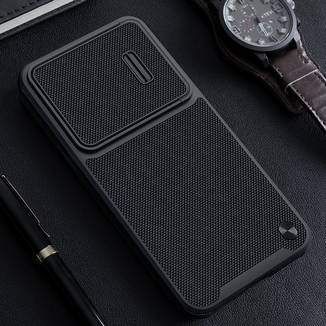 Nillkin Textured S Case til Samsung Galaxy S23+ pansret cover med kameradæksel sort