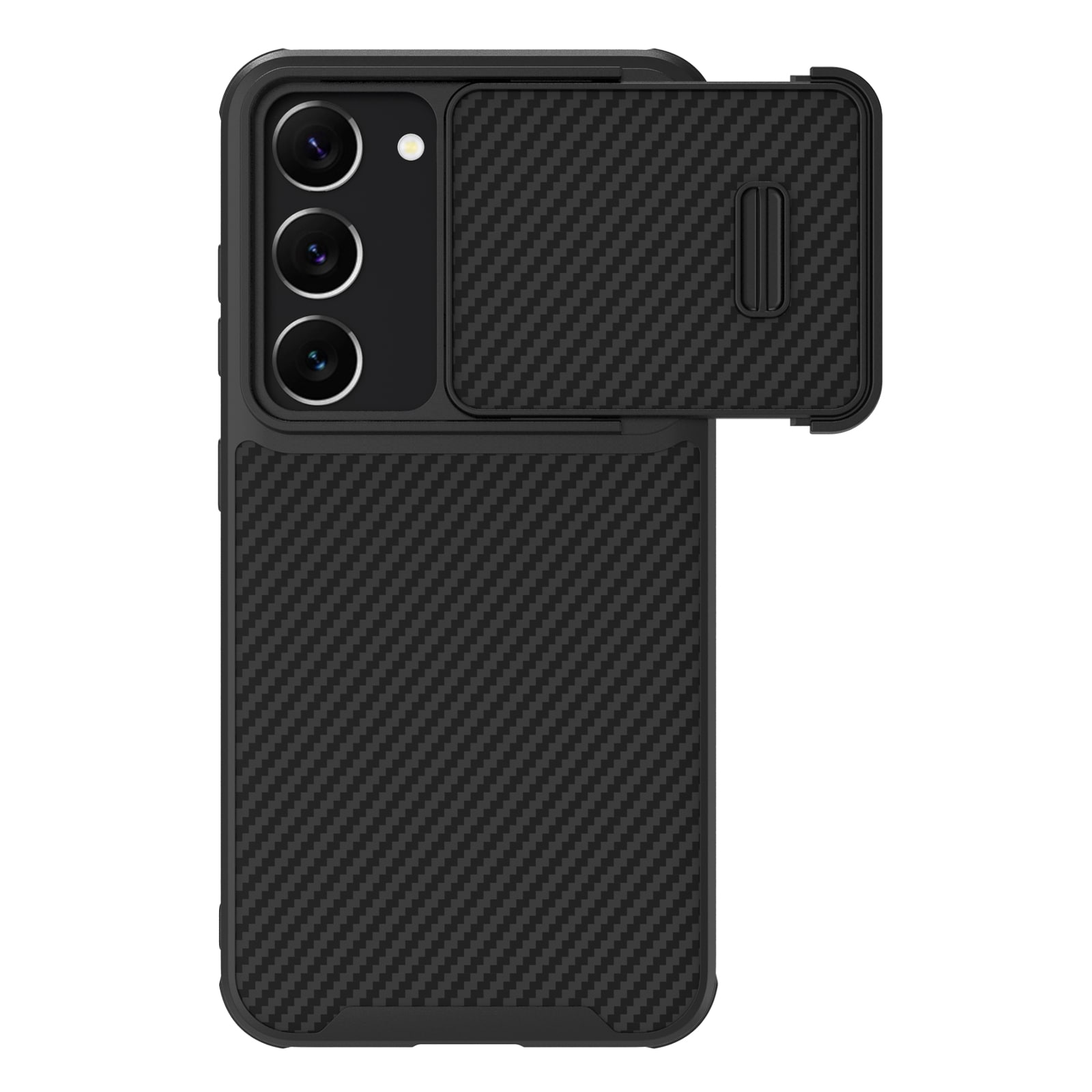 Nillkin Synthetic Fiber S Case til Samsung Galaxy S23, kameradæksel, sort