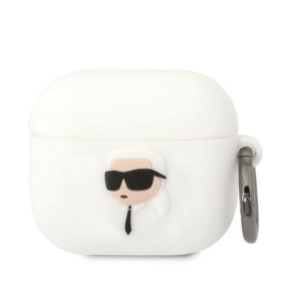 Karl Lagerfeld KLA3RUNIKH AirPods 3 cover hvid/hvid Silikone Karl Head 3D