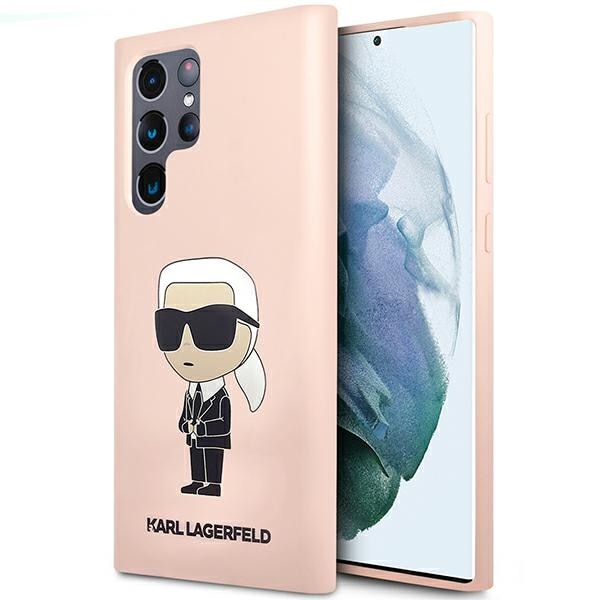 Karl Lagerfeld KLHCS23LSNIKBCP Sam S23 S918 Ultra hardcase pink/pink Silikone Ikonik