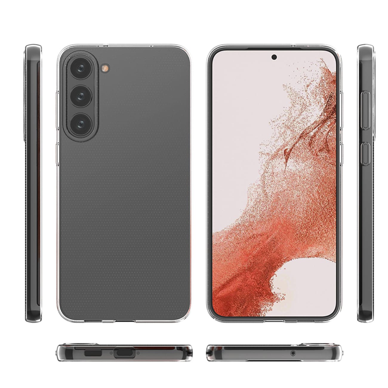 Ultraklart 0,5 mm etui til Samsung Galaxy S23+ tyndt cover gennemsigtigt