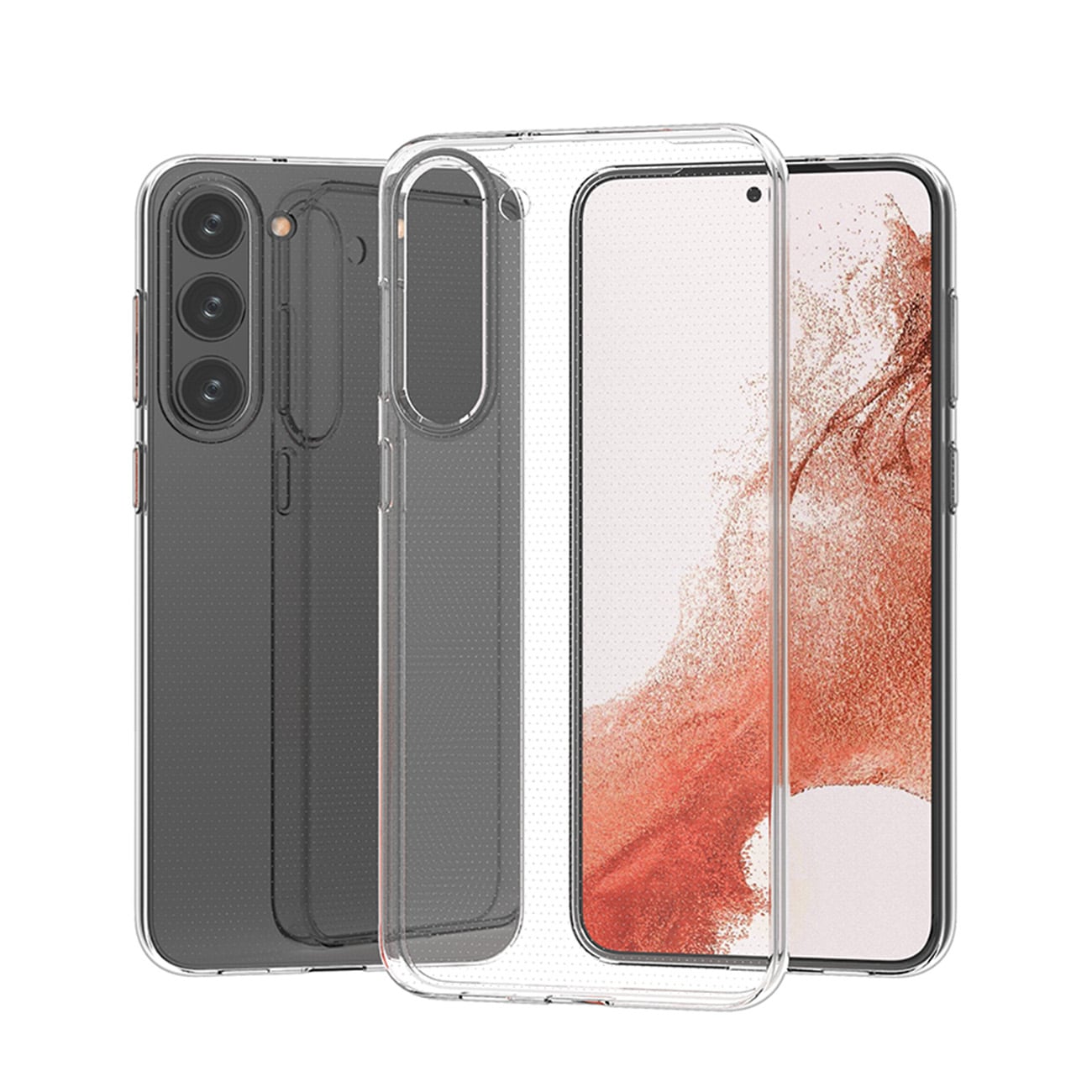 Ultraklart 0,5 mm etui til Samsung Galaxy S23+ tyndt cover gennemsigtigt