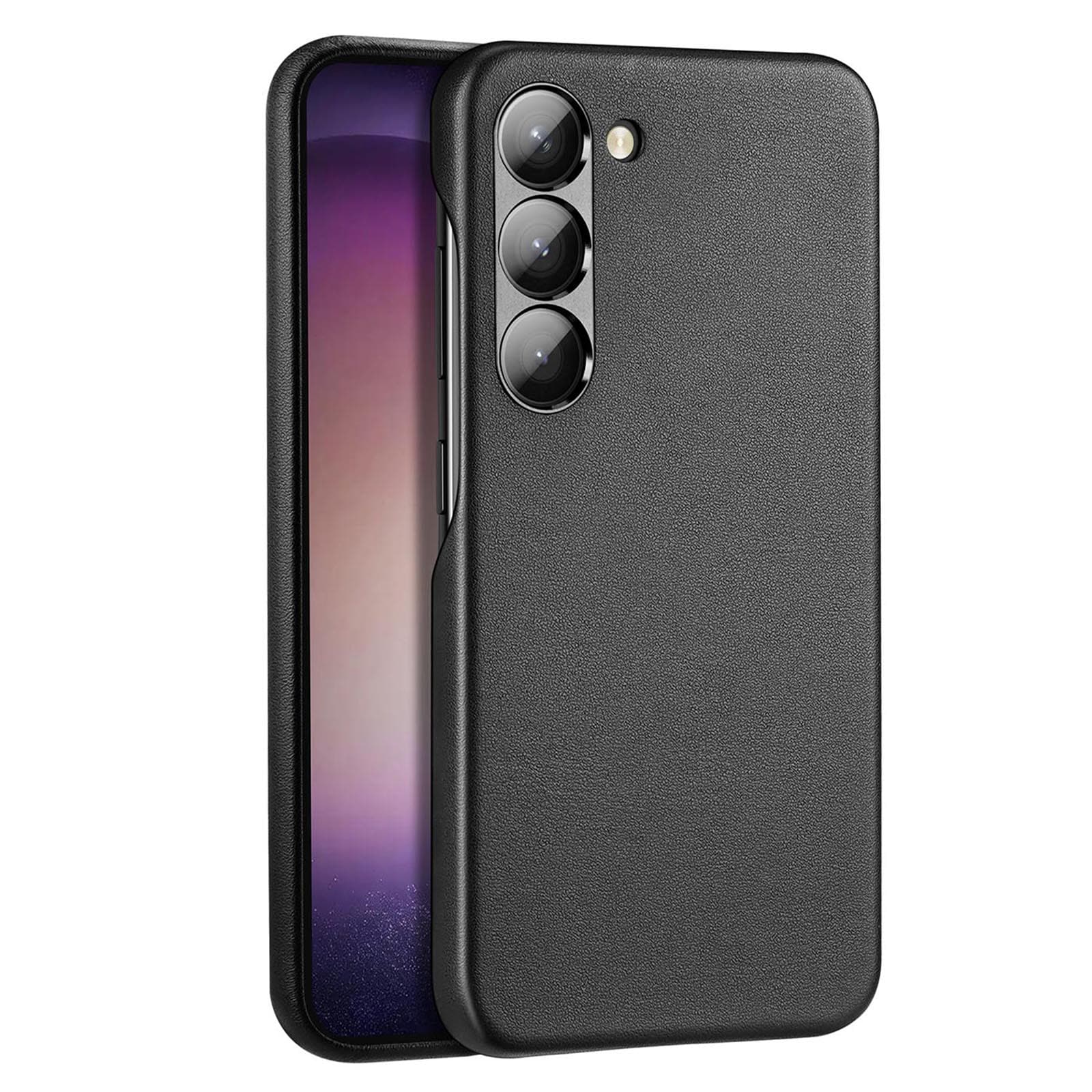 Dux Ducis Grit-etui til Samsung Galaxy S23+ elegant etui lavet af kunstlæder sort