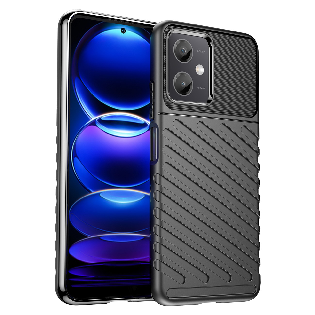 Thunder Case Xiaomi Poco X5 5G / Redmi Note 12 5G silikone panseretui sort