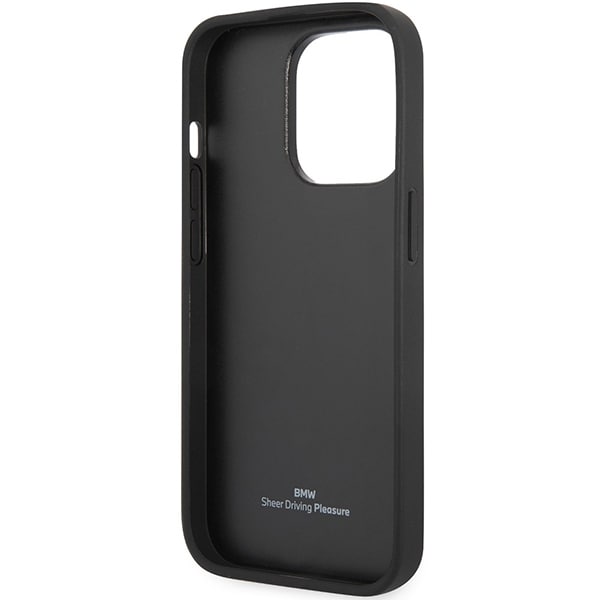 Etui BMW BMHCP14L22RQDK iPhone 14 Pro 6,1" sort/sort Quiltet læder