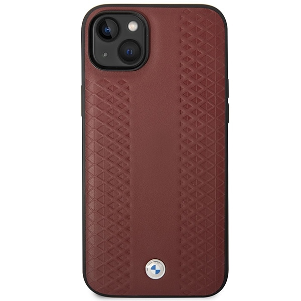 Etui BMW BMHCP14S22RFGR iPhone 14 6,1" Burgundy/burgundy Læder Diamantmønster