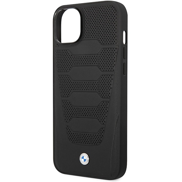 Etui BMW BMHCP14S22RPSK iPhone 14 6,1" sort/sort Lædersæder Mønster