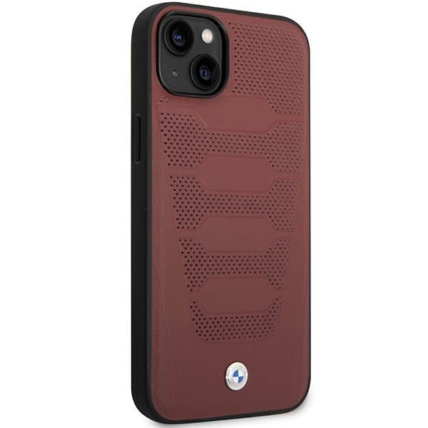 Etui BMW BMHCP14S22RPSR iPhone 14 6,1" bordeaux/burgundy Lædersæder Mønster
