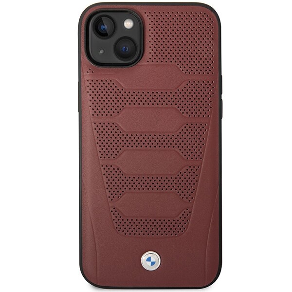 Etui BMW BMHCP14S22RPSR iPhone 14 6,1" bordeaux/burgundy Lædersæder Mønster