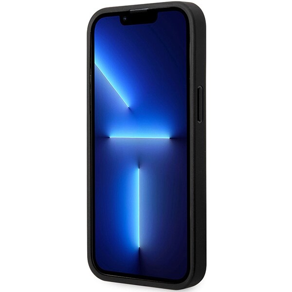 Taske BMW BMHCP14X22RBDK iPhone 14 Pro Max 6,7" sort/sort hardcase læder blå prikker
