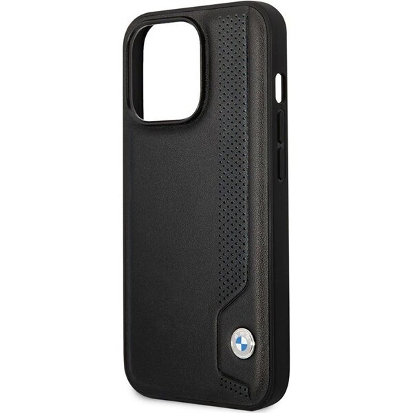 Taske BMW BMHCP14X22RBDK iPhone 14 Pro Max 6,7" sort/sort hardcase læder blå prikker