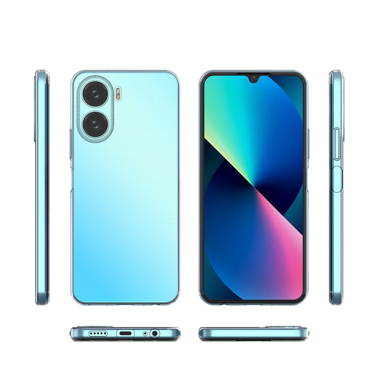 Ultraklart 0,5 mm etui til Vivo Y16 / Vivo Y02s tyndt cover gennemsigtigt