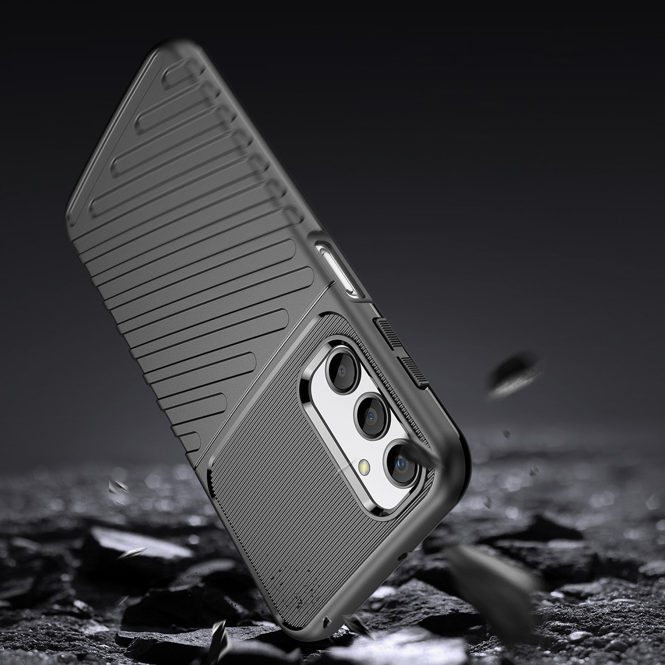 Thunder Case etui til Samsung Galaxy A24 4G silikone panseretui sort