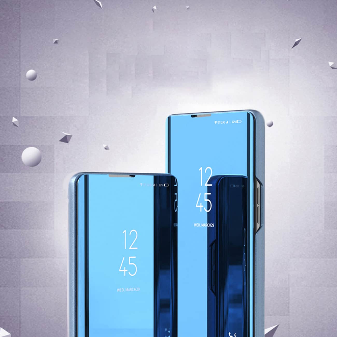 Clear View Case cover til Samsung Galaxy A24 4G flip cover blå