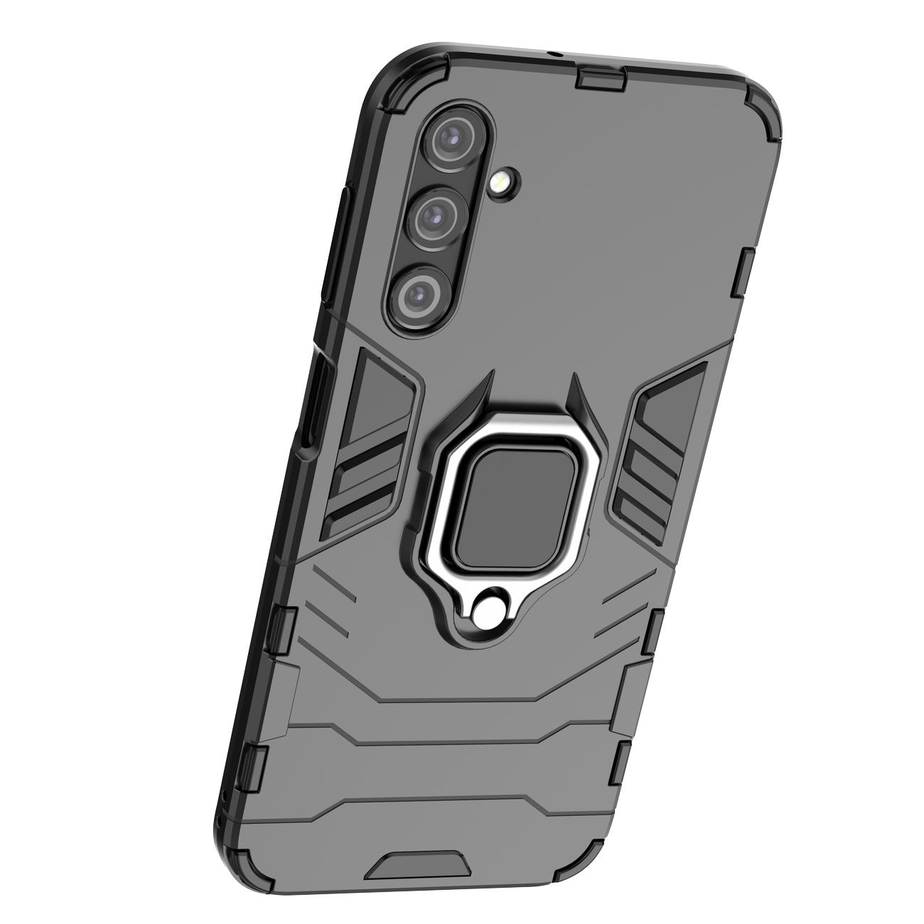 Ring Armor etui til Samsung Galaxy A24 4G pansret cover magnetisk holder ring sort