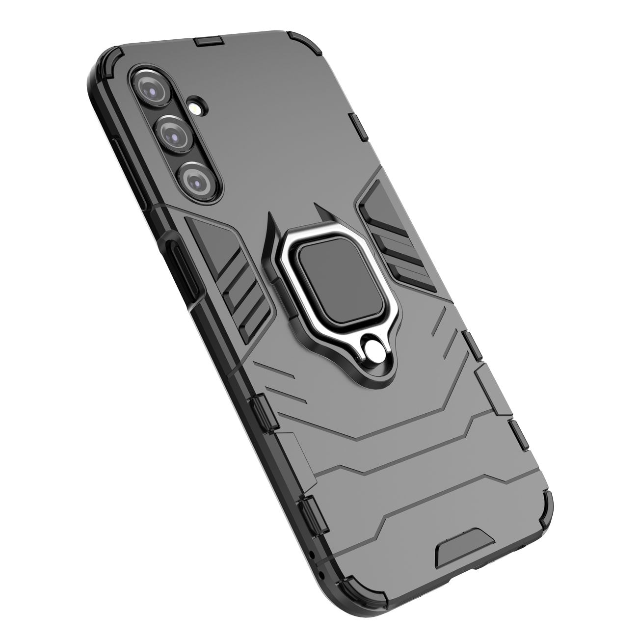 Ring Armor etui til Samsung Galaxy A24 4G pansret cover magnetisk holder ring sort